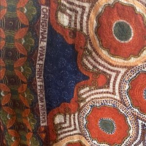 Anthropologie Wax Print Wool Scarf